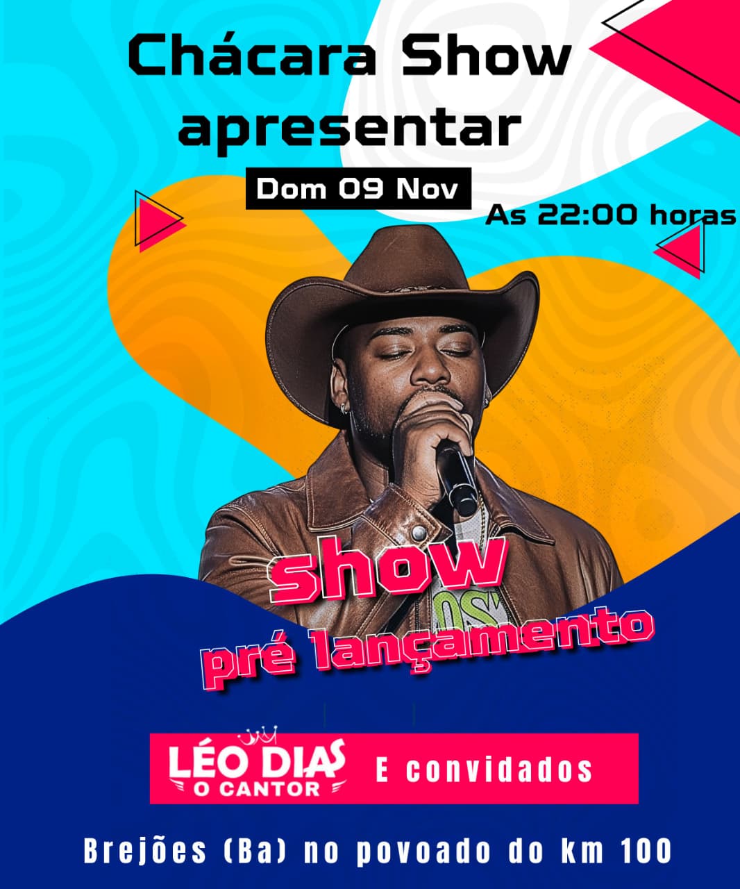Cantor Léo Dias – Show de Pré-Lançamento do Novo CD “Falando de Amor”